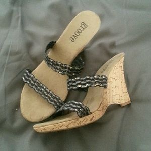 Cork Wedge Sandals